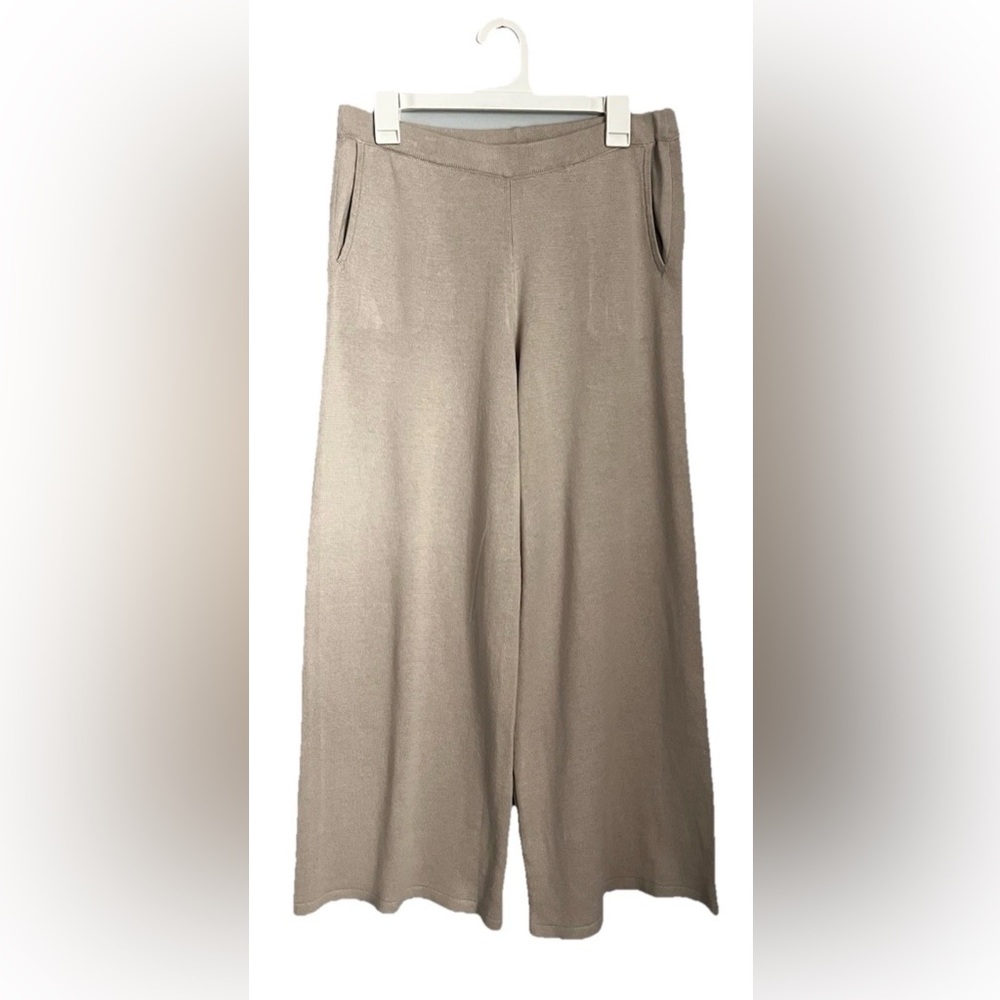 Haven Grayish Beige Wide Leg Women's Lounge Pant a size large